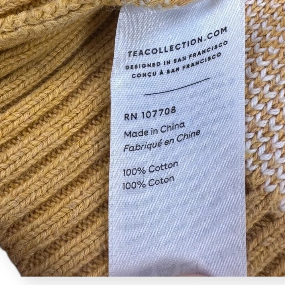 Tea Collection Kids‎ Girls Yellow Star Knit Cardigan Sweater S P 4-5